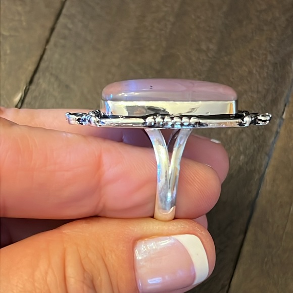 925 Triplet Australian opal Gorgeous! Ring size 9 pink - Picture 3 of 5